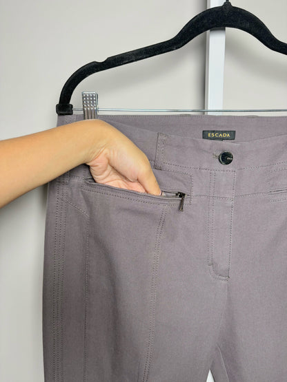 Women Size 42 ( 6 US) Escada Gray Solid Pants