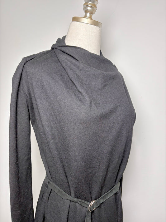 Women Size P Helmut Lang Black Solid Wool Sweater