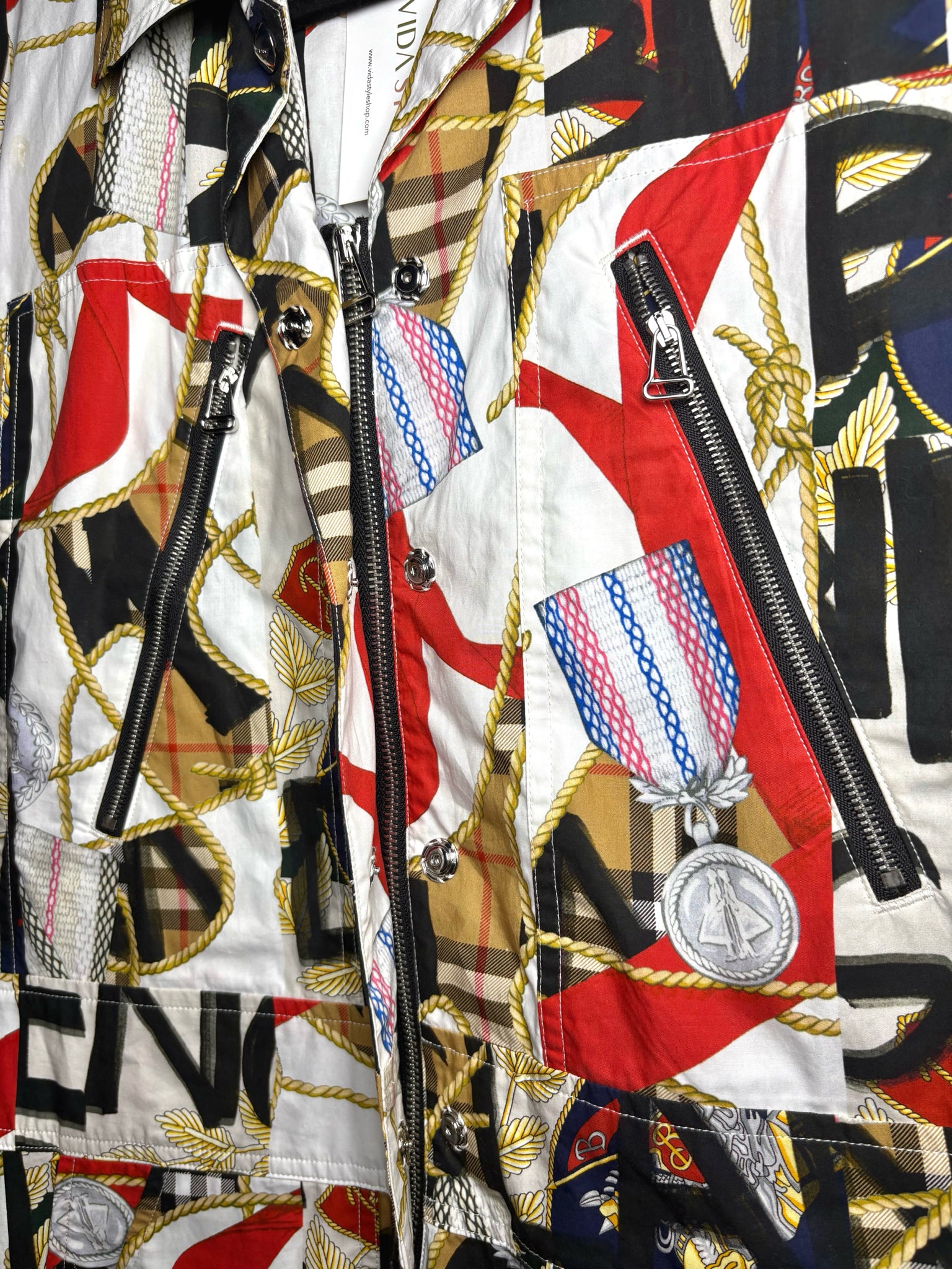 Women Size 4 Burberry Multi-Color Archive Graffiti Print NWT, Pre