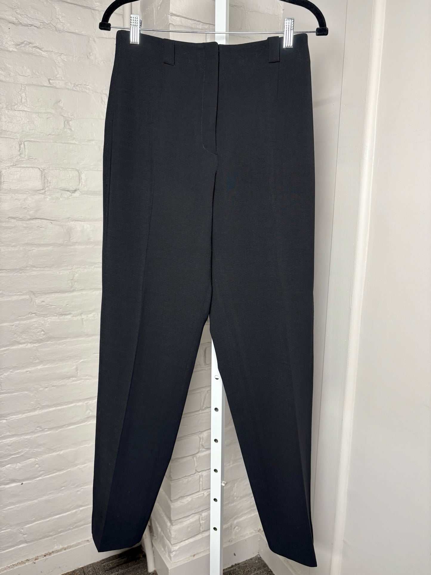 Women Size 48 (Small) Giorgio Armani Black Solid Pants
