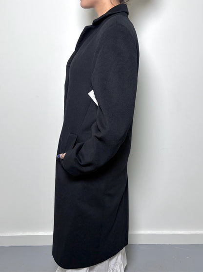 Women Size M Fleurette Black Cashmere Coat