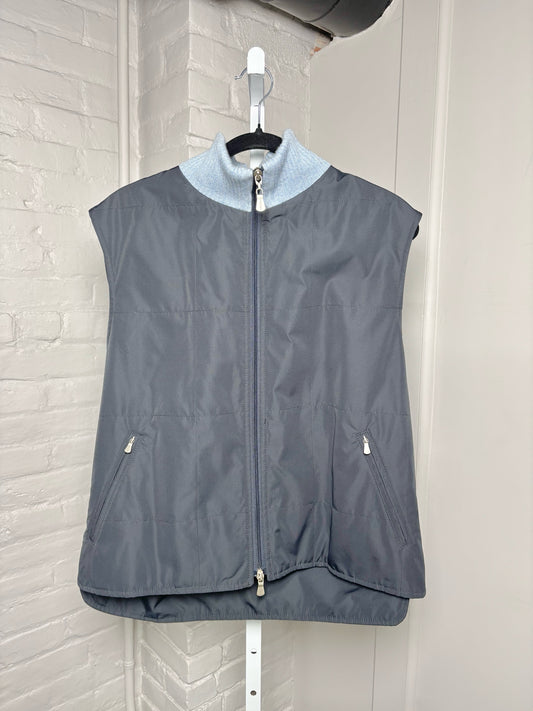 Franck Namani Blue Nylon Solid Men's 50 (L) Vest
