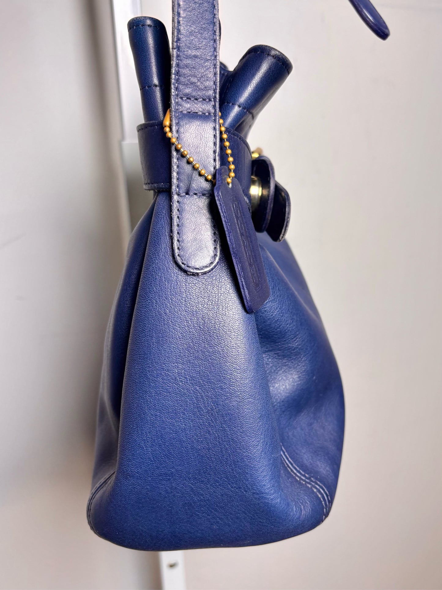Coach 4156 Soho Belted Leather Blue Purse Pre-owned