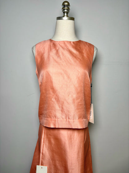 Women Size S Staud Carnation Pure Silk 100% Silk Pre-owned, NWT Top