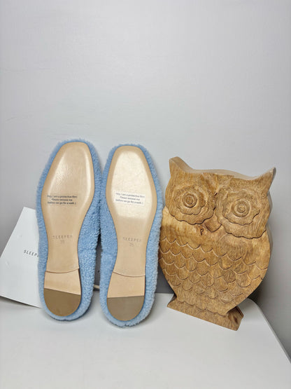 W Shoe Size 39 (8.5 US) Sleeping on Snow Powder Blue Shearling NWT Slippers
