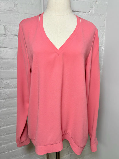 Women Size M Tibi Pink Solid Top