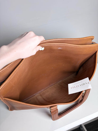 Vintage Coach 1324-313 Leather Briefcase Made in USA | Pre-owned Classic Work Bag