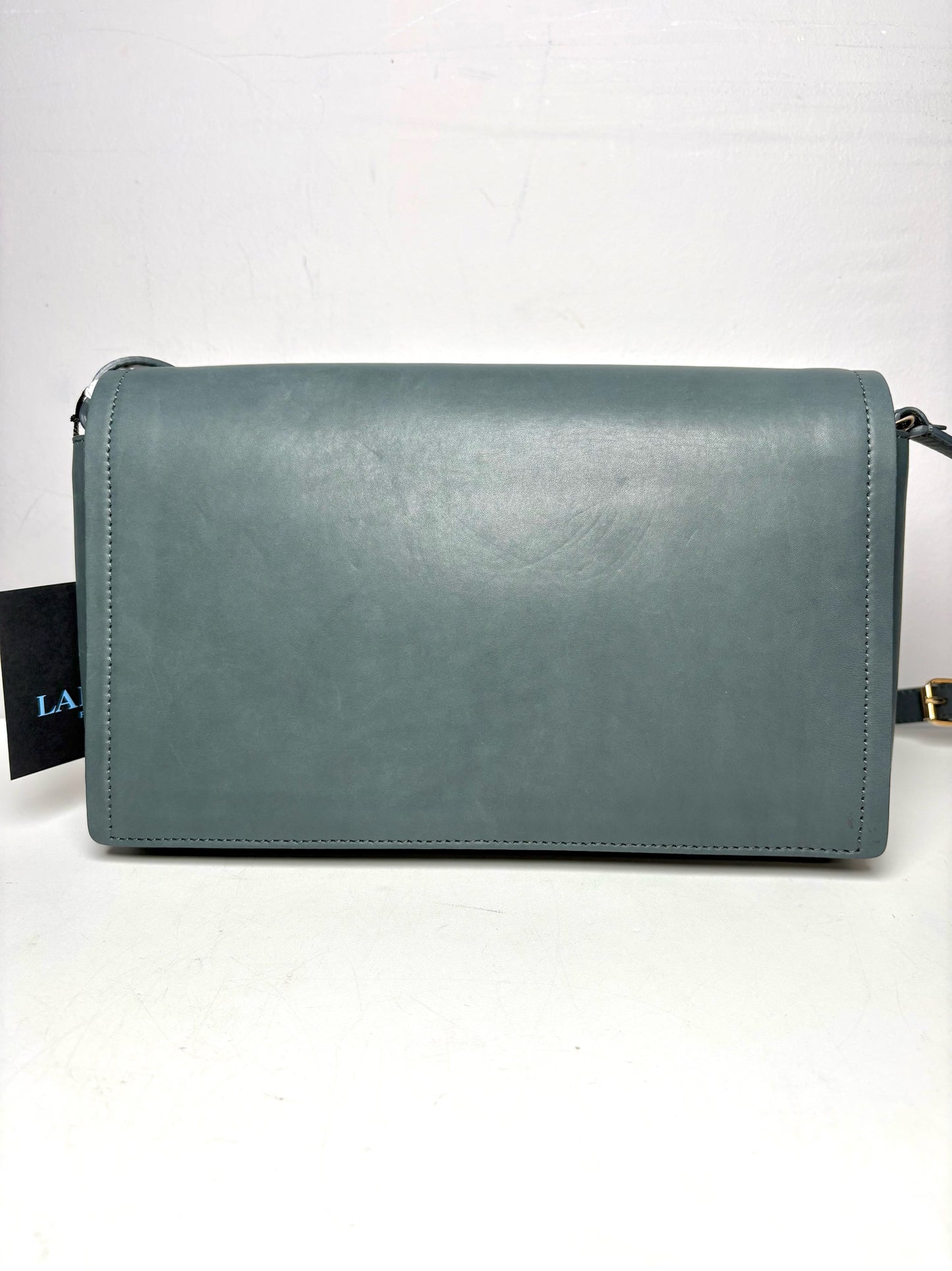 Lanvin Classic Pochette NWT Gray Calfskin Flap Purse