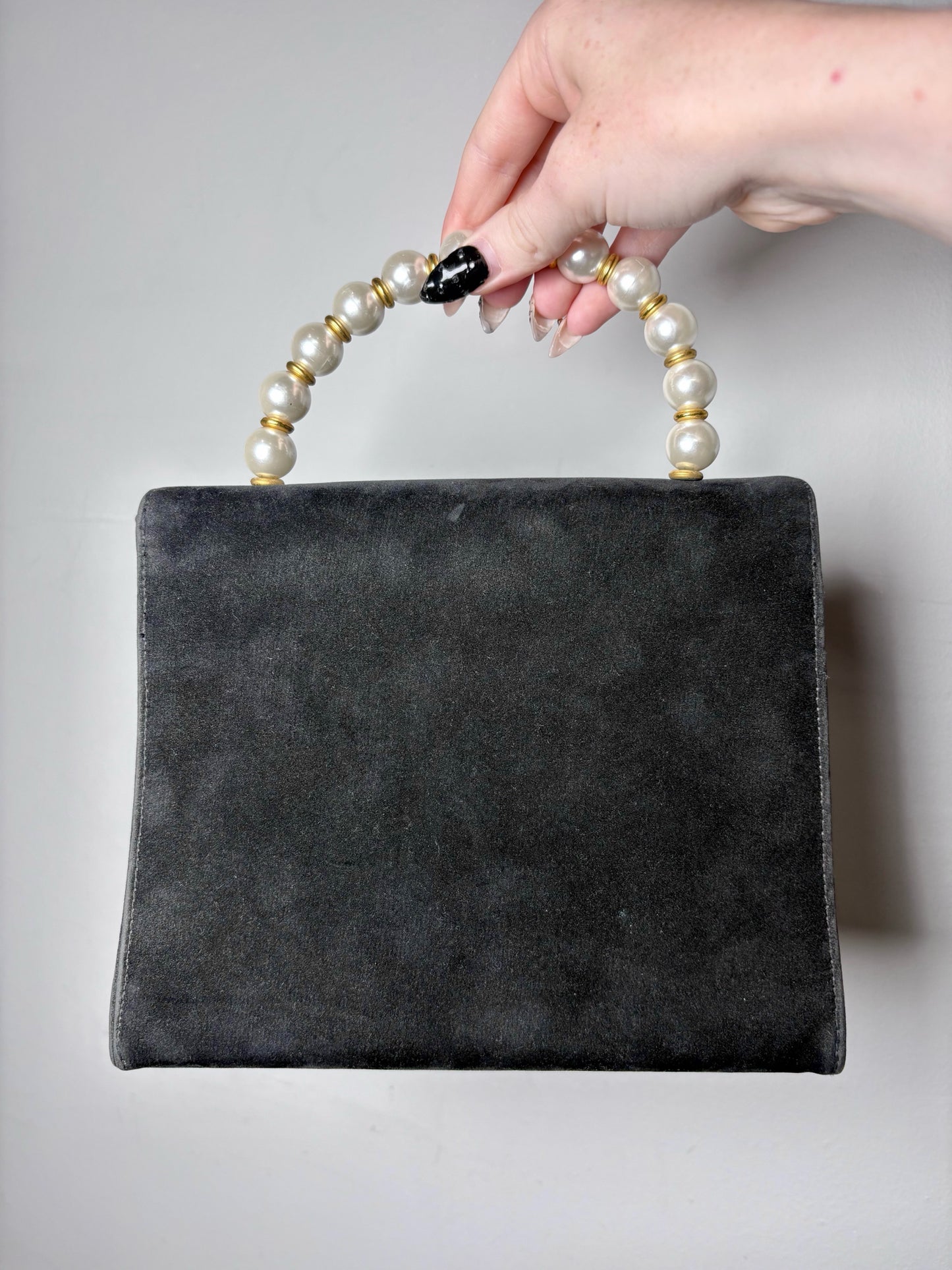 Cabrelli Black Suede Vintage Pre-owned Small Purse
