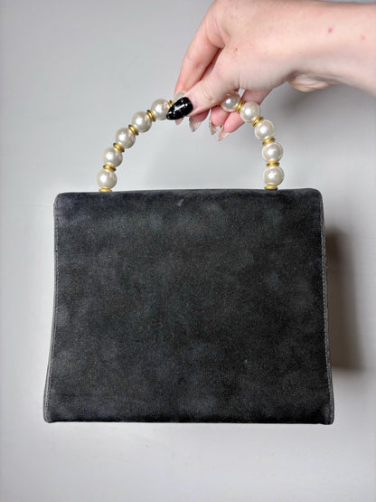 Cabrelli Black Suede Vintage Pre-owned Small Purse