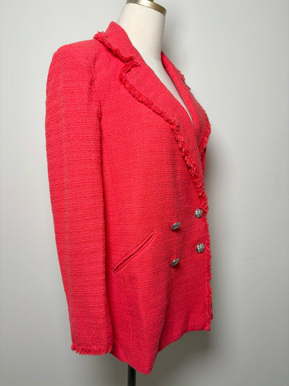 Women Size 10 Veronica Beard Red Solid Blazer