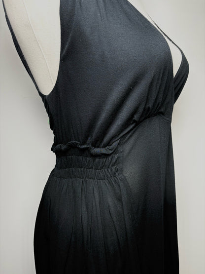 Women Size 8 (M) Miu Miu Black Solid Jersey Knit Pre-owned Dress