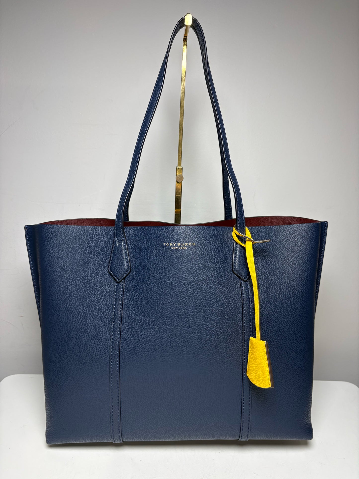 Women's Tory Burch Perry Triple Compartment Tote Navy Blue Pre-owned, NWT