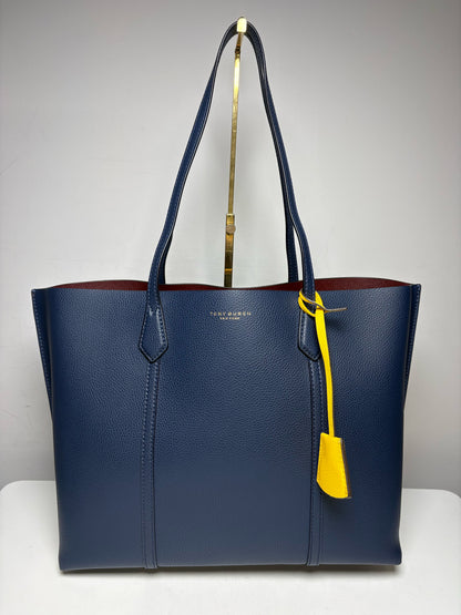 Women's Tory Burch Perry Triple Compartment Tote Navy Blue Pre-owned, NWT