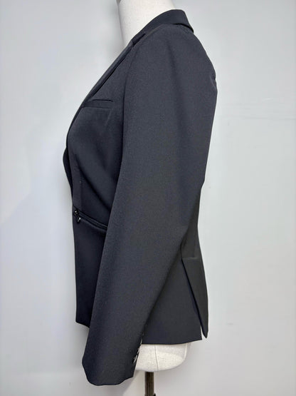 Women Size 4 Veronica Beard Black Iconic Dickey Blazer