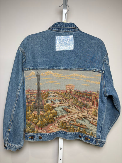 Men's Size M Jordache Blue Denim Von Ehrenpreis Tapestry Vintage Pre-Owned Jacket