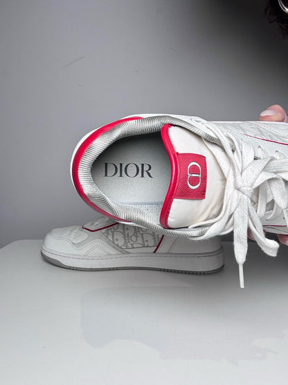 Christian Dior B27 Oblique Galaxy Low Top White, Red Men's Pre-owned Sneakers