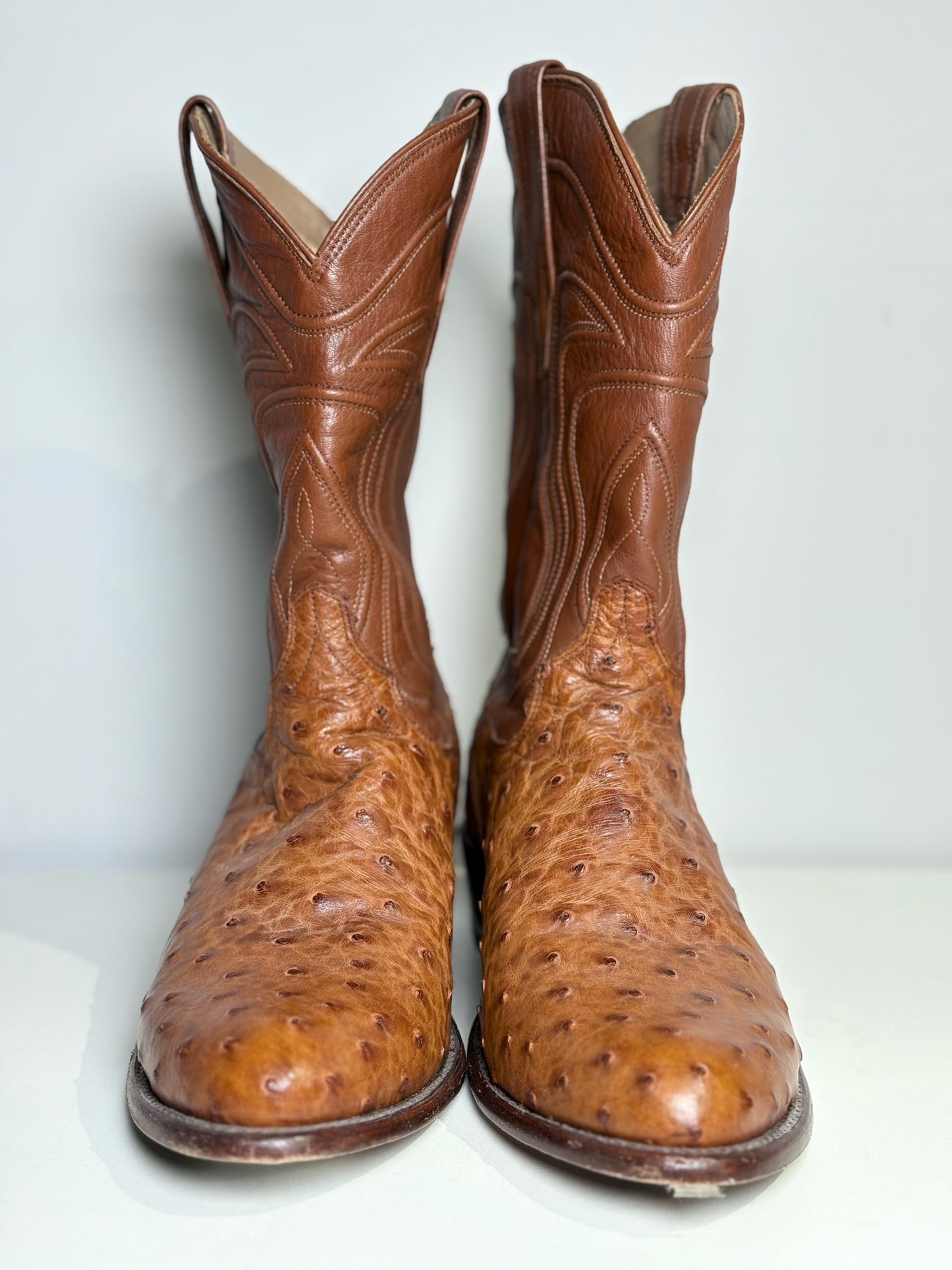 Mens Shoe Size 11 Tecovas Brown Ostrich Men's Boots
