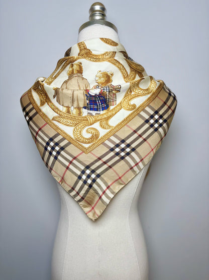 Burberrys' Teddy Bear Silk Scarf