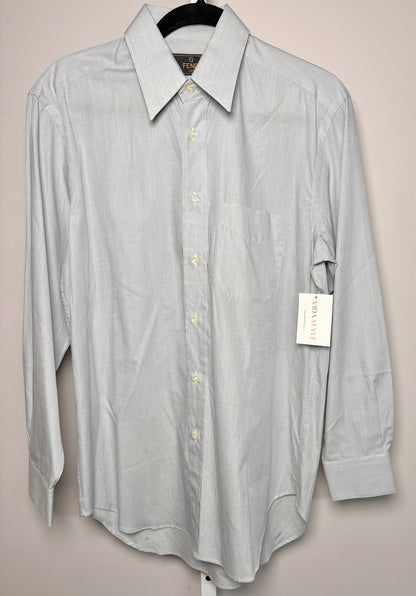 Fendi Blue Cotton Men's Shirt