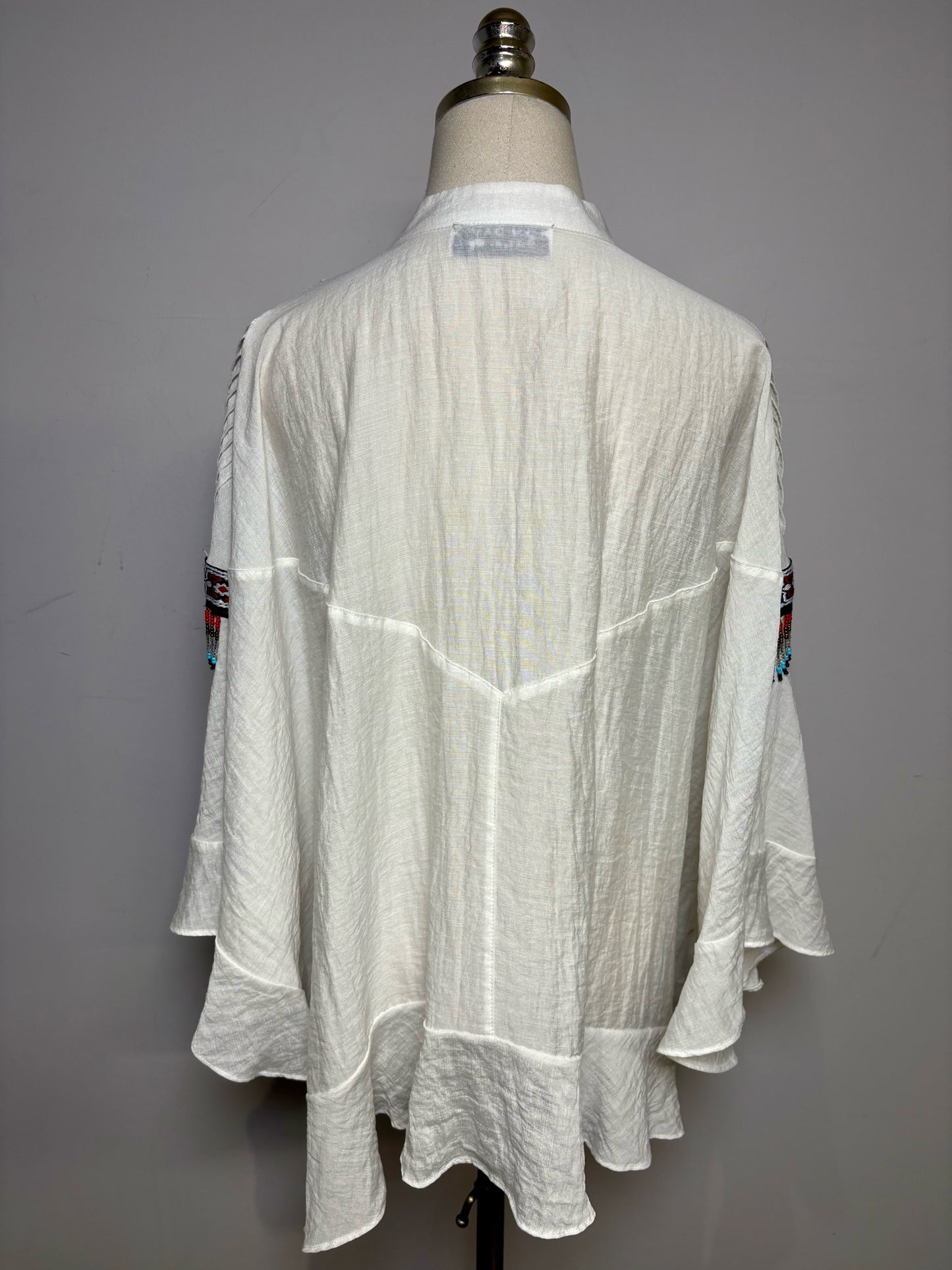 Size 2 (XS/S) Ron David White Solid Women's Pure Cotton Pre-owned Blouse