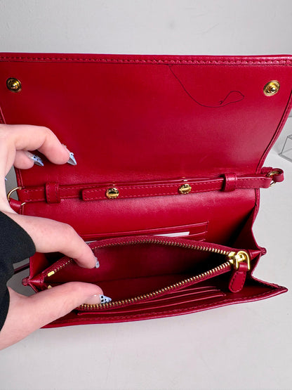 Prada Nylon Pre-owned Red Small Wallet
