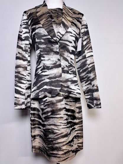 Women Size 36 (4) Lanvin Multi-Color Animal Stripe Sheath Dress