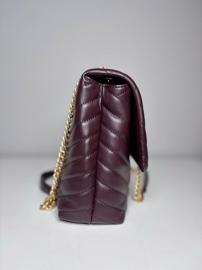 Tory Burch Kira Quilted Leather Pre-owned Brown Napa Purse