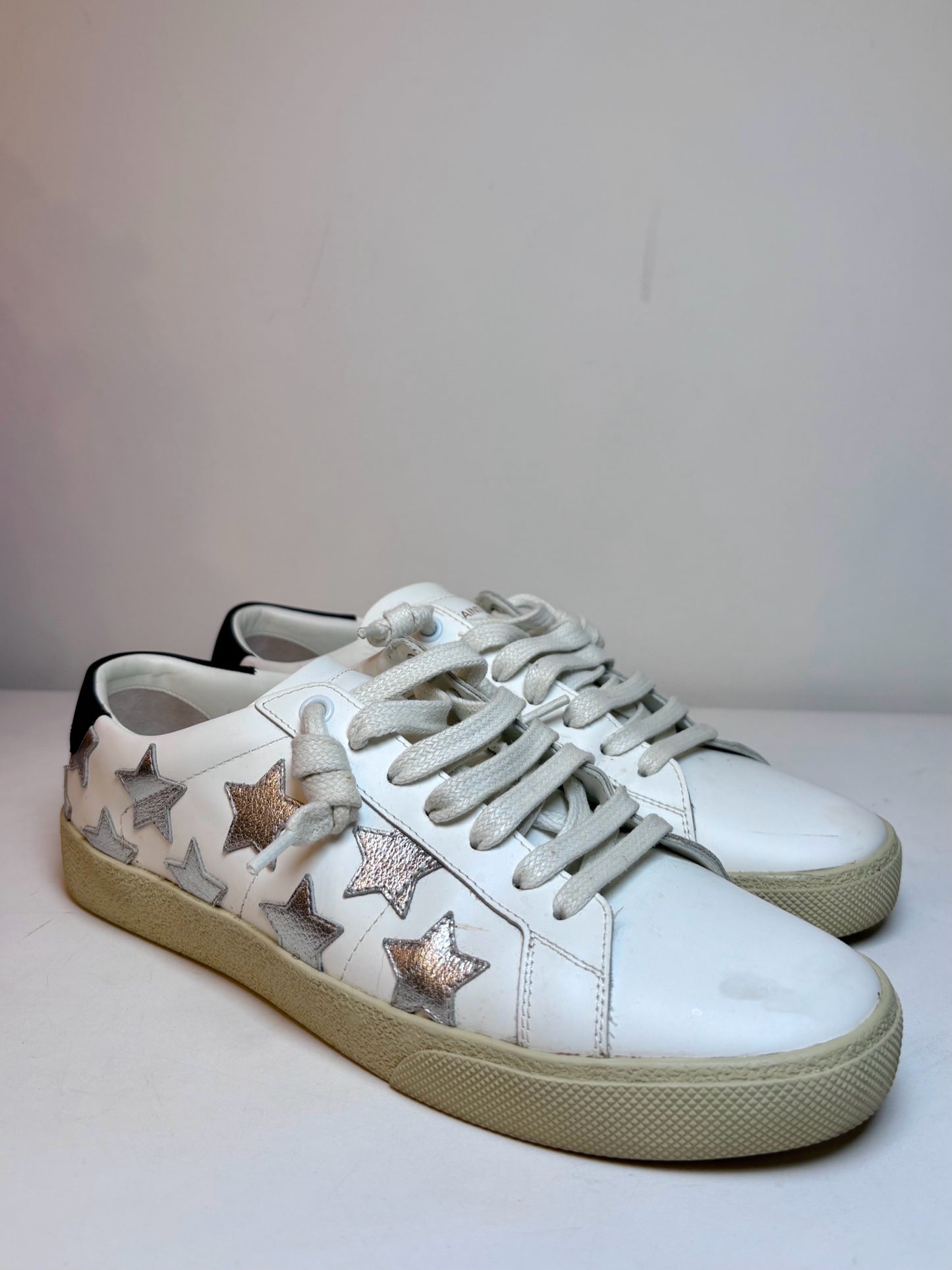W Shoe Size 38 (8 US) Golden Goose White Leather Gold Star Pre-owned Sneakers
