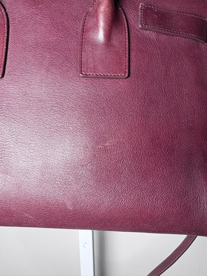 Saint Laurent Sac De Jour Burgundy Leather Iconic YSL Classic 2024 Pre-owned