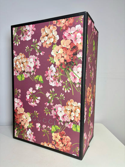 Gucci GG Supreme Floral Burgundy Tote