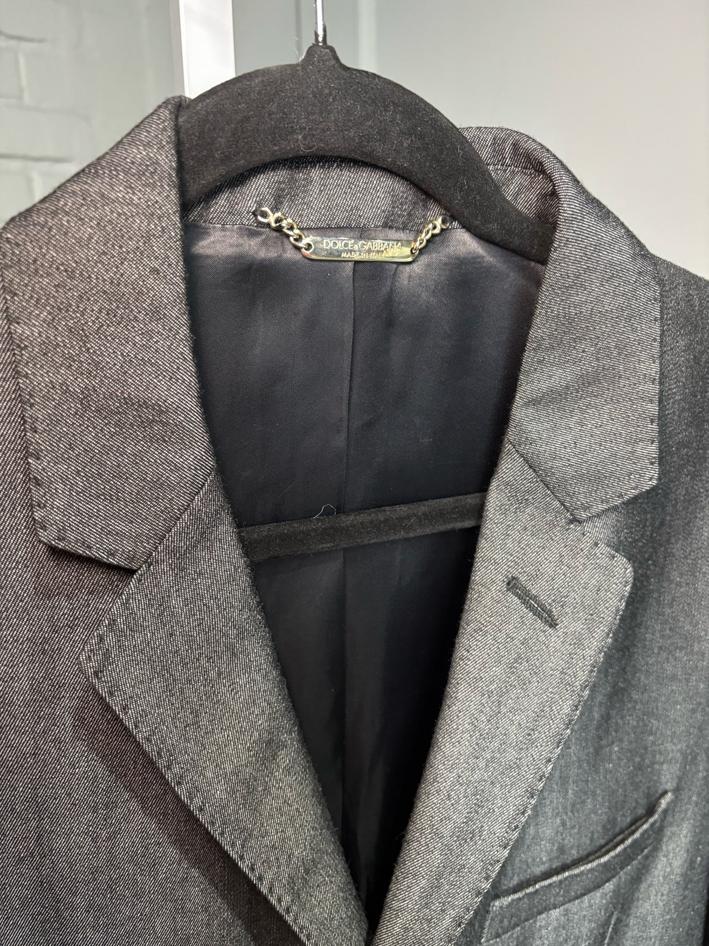 Dolce & Gabbana Gray 70% Wool, 30% Cotton Solid Men's Mens Size 52 (US XL) Coat