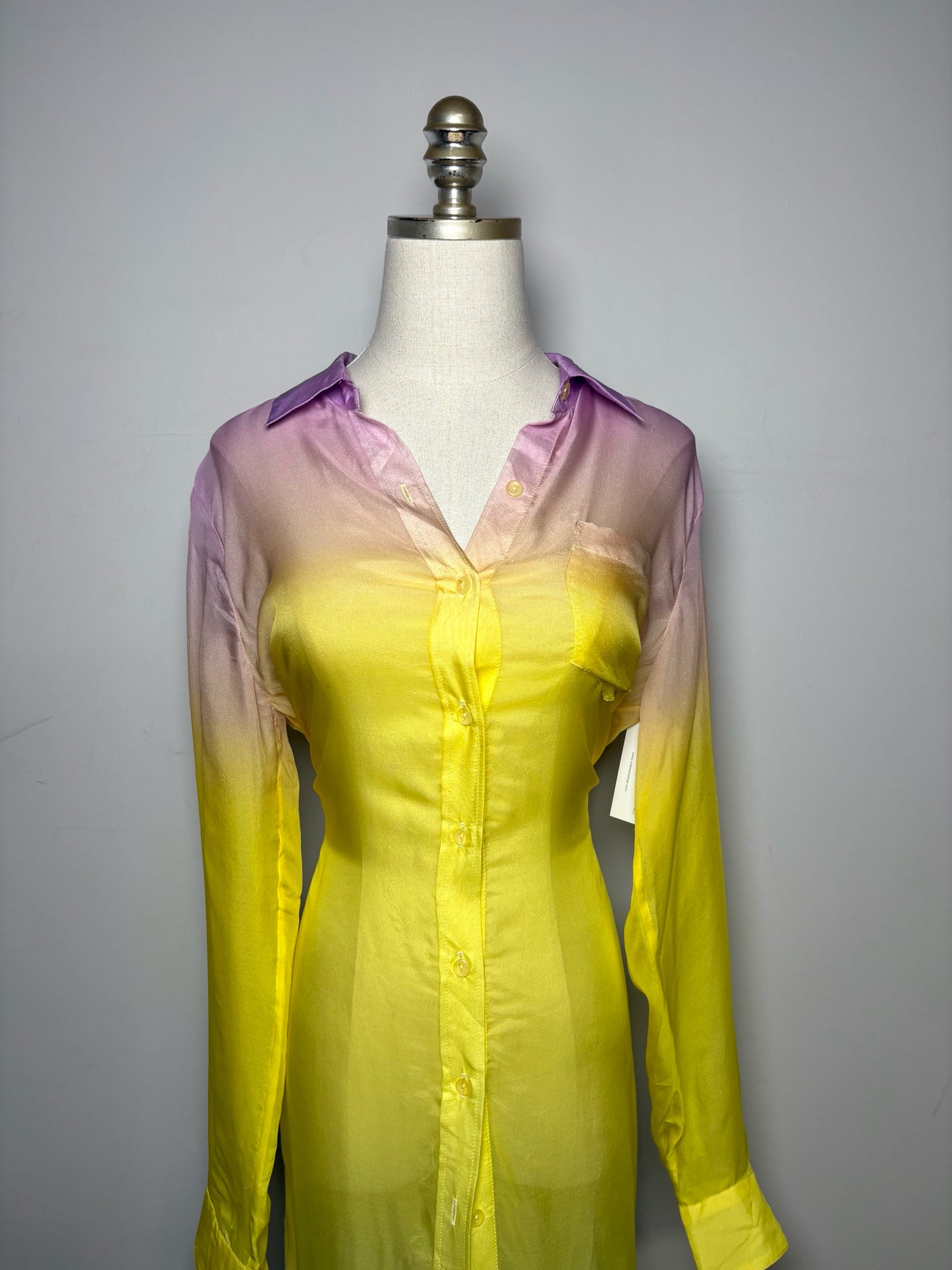 Women Size 6 Le Superbe Ombre Silk Blend Pre-owned Dress