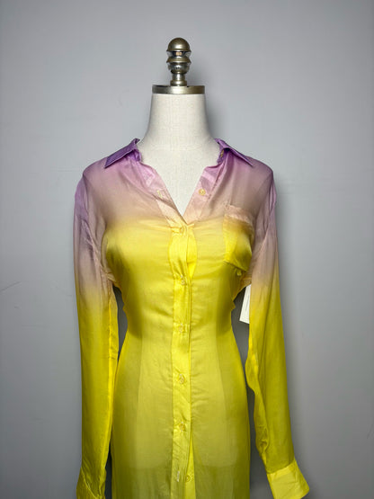 Women Size 6 Le Superbe Ombre Silk Blend Pre-owned Dress