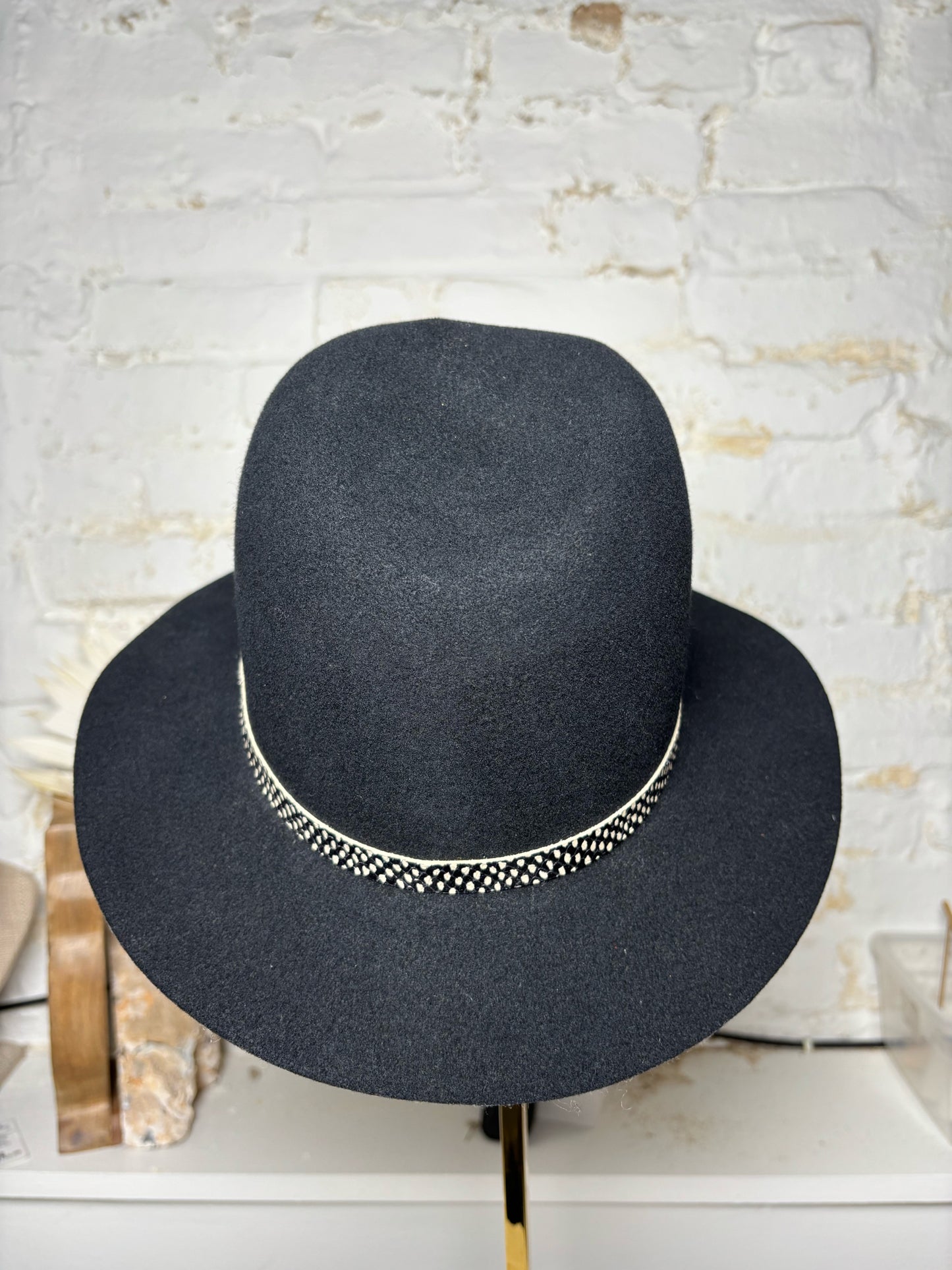 Black Rag & Bone Wool Floppy Hat
