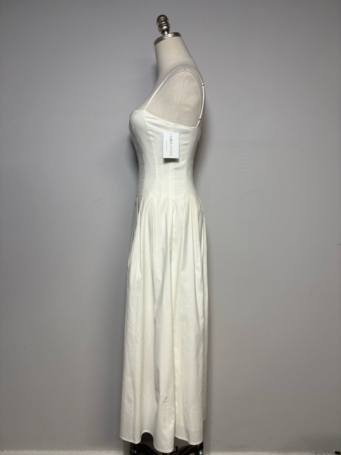 Women Size 2 Reformation Off White Organic Cotton Pre-Owned Maxi Dress