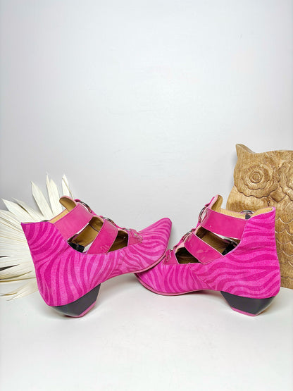 W Shoe Size 9 John Fluevog Pink Suede Boots