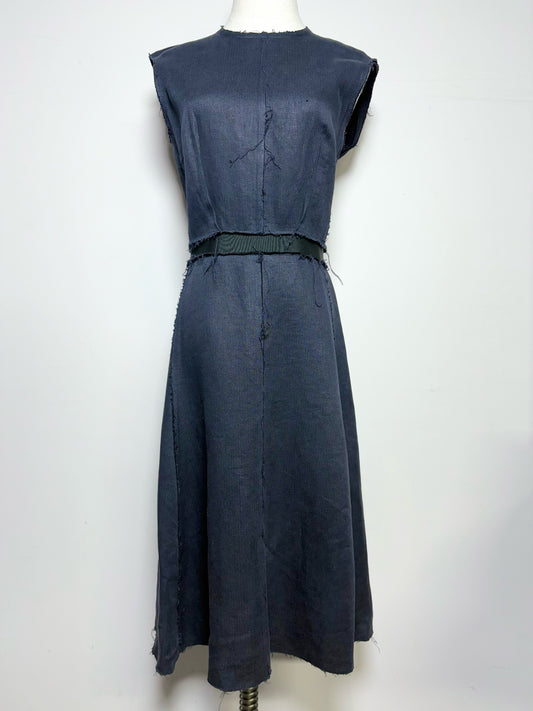 Women Size S (Estimate) Lanvin Navy Midi Cotton Dress