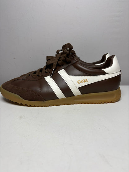 Women's Shoe Size 9.5 Gola Apollo Brown Suede & Cowhide Leather Pre-Owned Sneakers