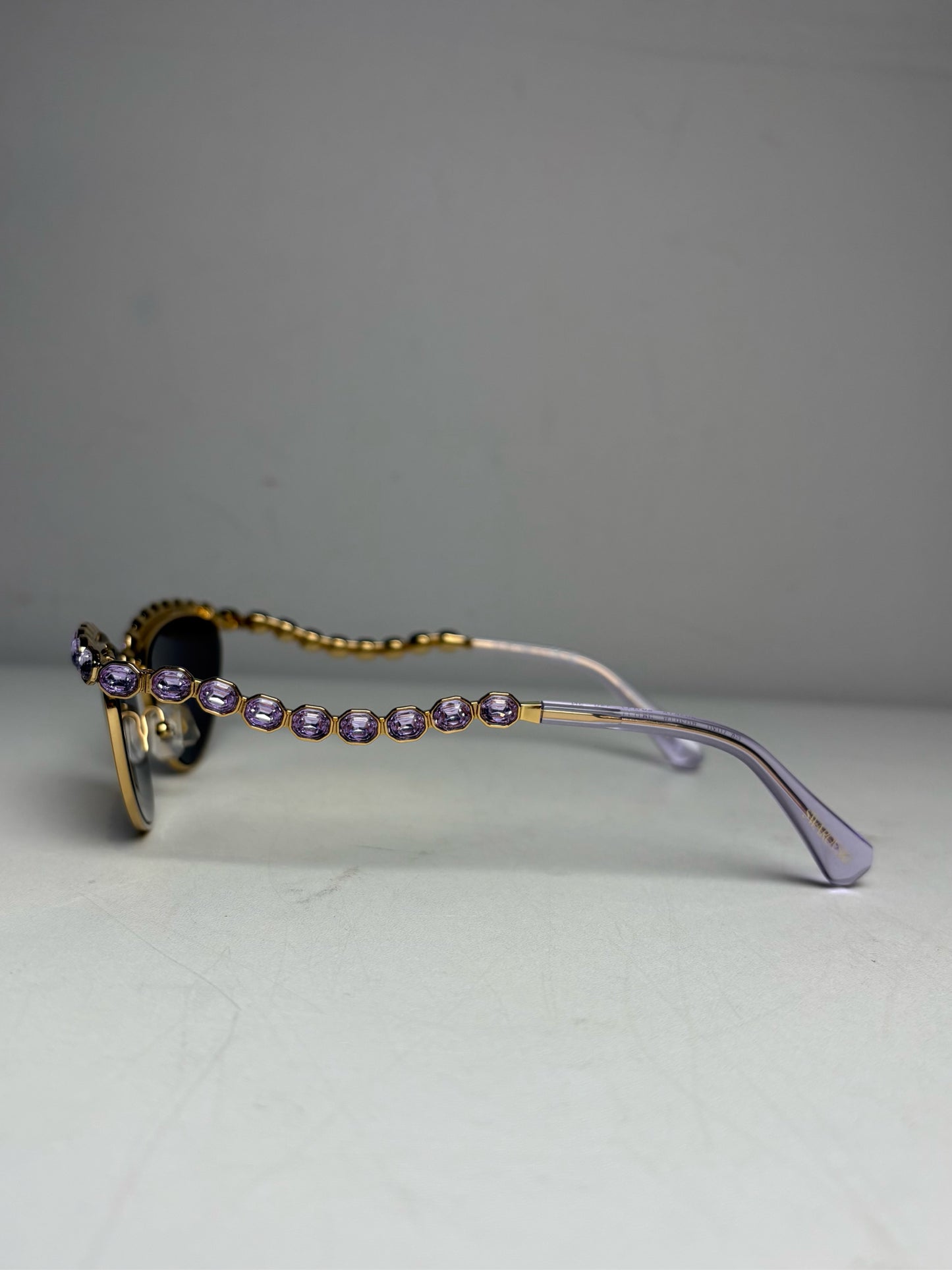 Swarovski Purple SK7030 Cat Eye Crystalized Sunglasses Women's Pre-owned