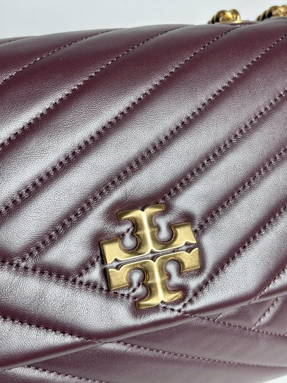 Tory Burch Kira Quilted Leather Pre-owned Brown Napa Purse