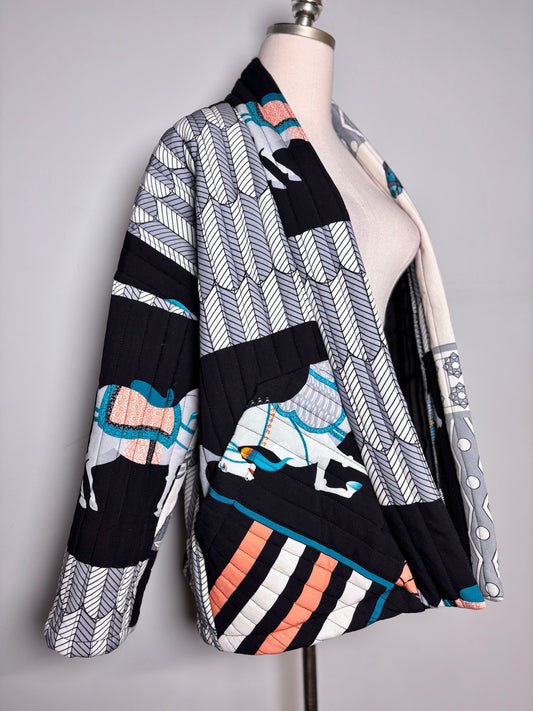 Women Size One Size Lola Multi-Color Print 100% Viscose Pre-owned, NWT Jacket