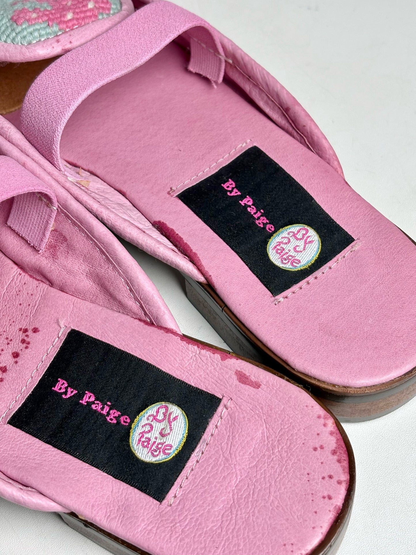 W Shoe Size M By Paige Pink Wool Pre-owned Slip-ons