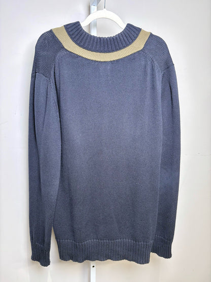 Au Printemps Paris Navy, Dark Green 100% Cotton Solid Men's Mens Size XL Sweater