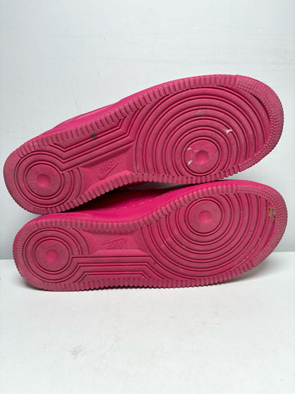 Women's Shoe Size 10 Nike Air Force 1 Fuchsia Pink Leather Pre-Owned Low-Top Sneakers