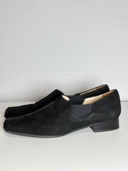 W Shoe Size 9 Firenze Black Leather Suede Women's Pre-owned, NWT Loafers