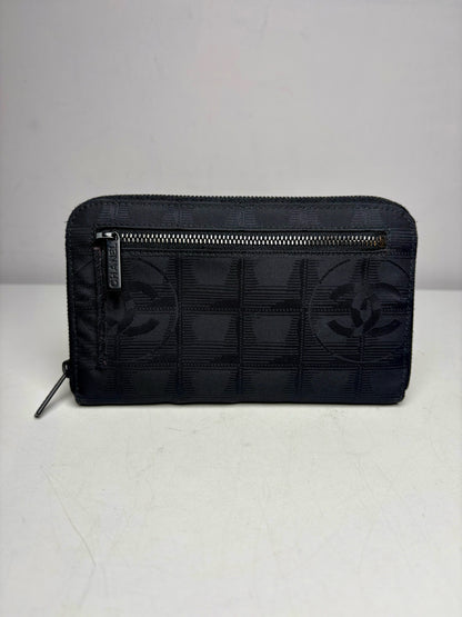Chanel Travel Line Women's Pre-owned Black Wallet