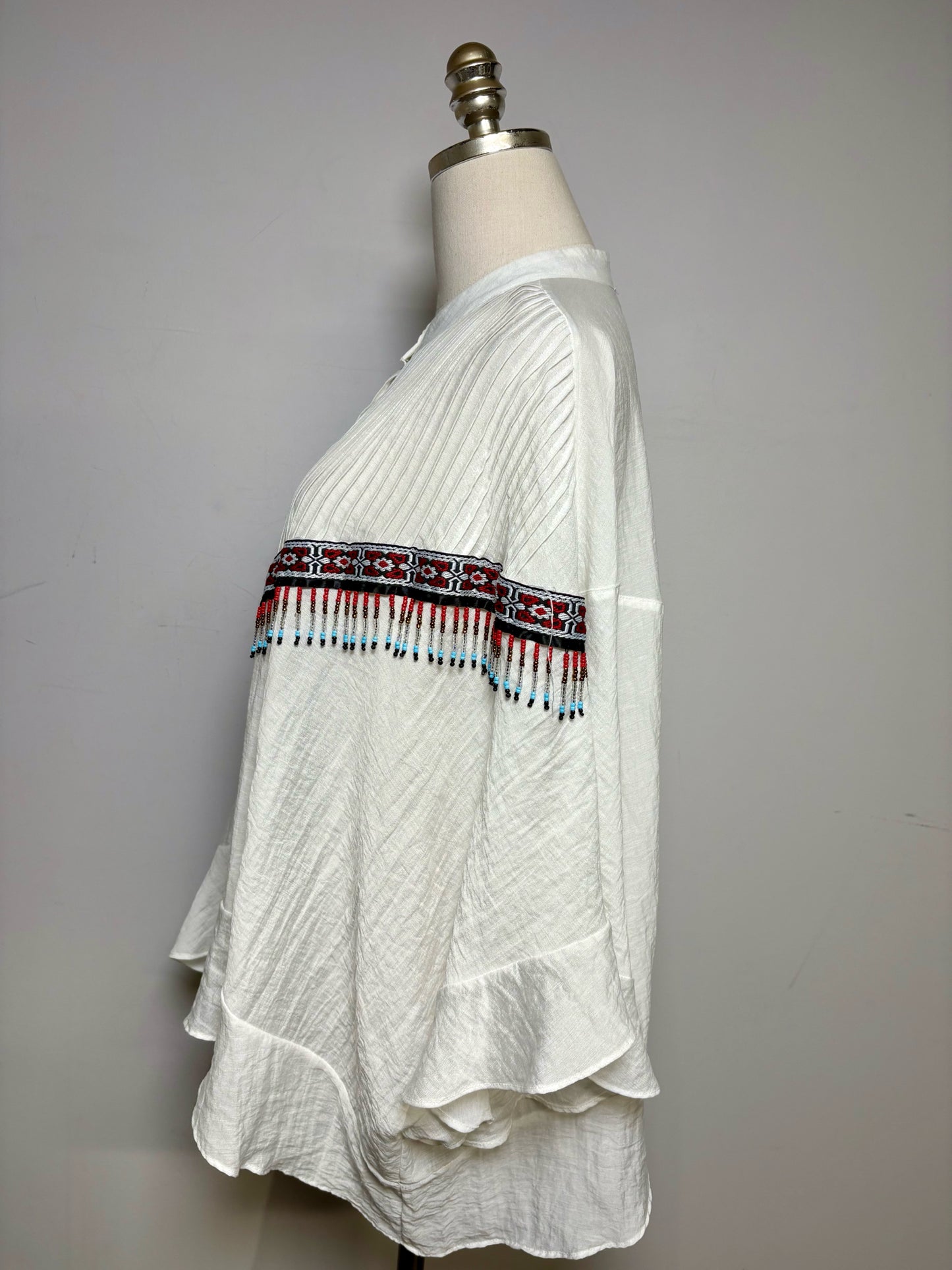 Size 2 (XS/S) Ron David White Solid Women's Pure Cotton Pre-owned Blouse