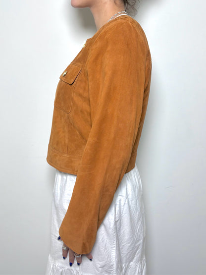 Women Size M J. Crew Camel Solid Goatskin NWT Jacket