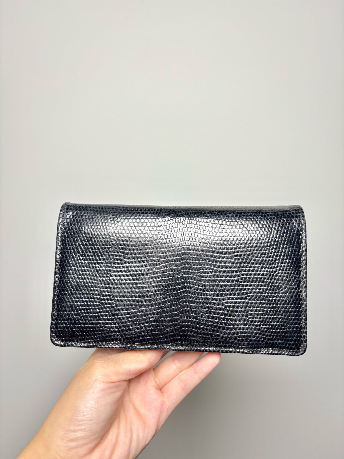 Lana of London by Lana Marks Leather Black Crossbody Crystal Embellishment Purse
